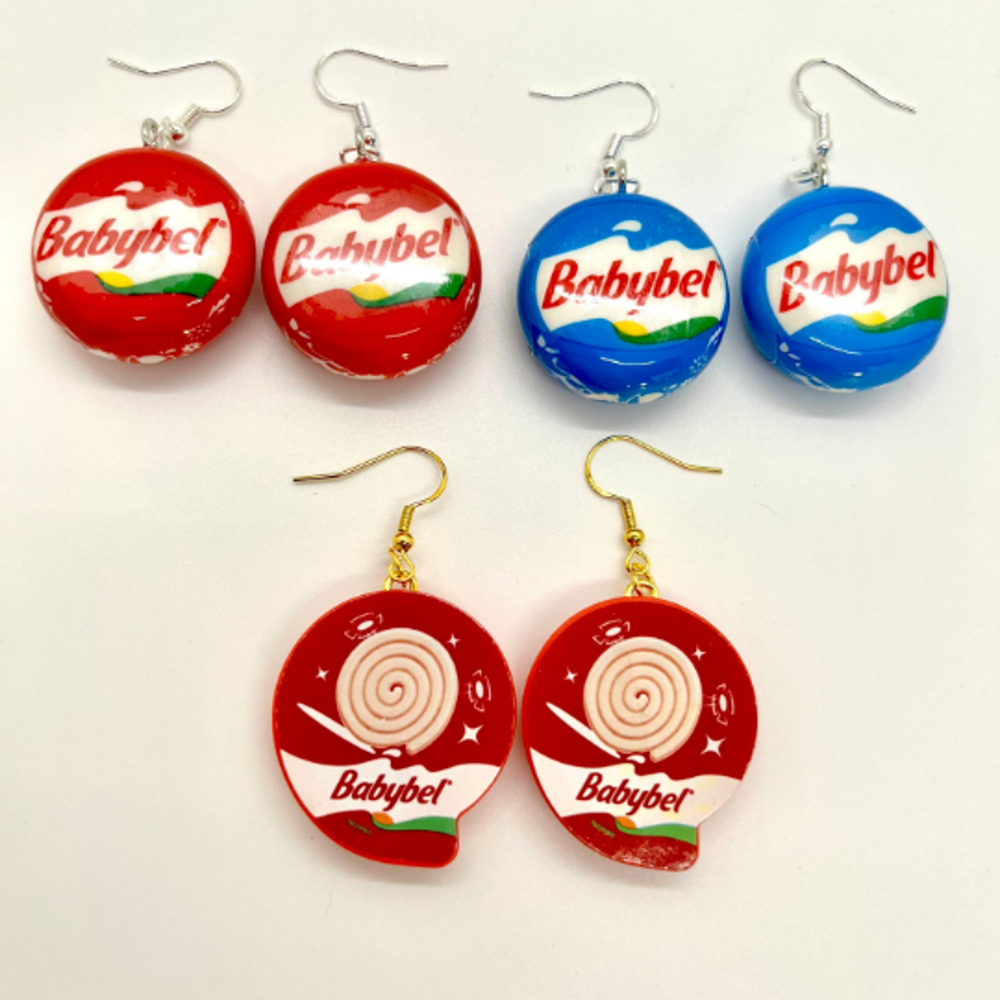 Babybel Cheese Wheel Earrings - Mini Brands Earrings - Charcuterie Earrings